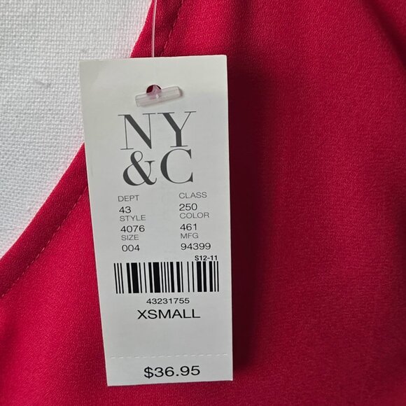WOMEN'S NEW YORK & COMPANY PINK BLOUSE SIZE XS NWT - Picture 6 of 10